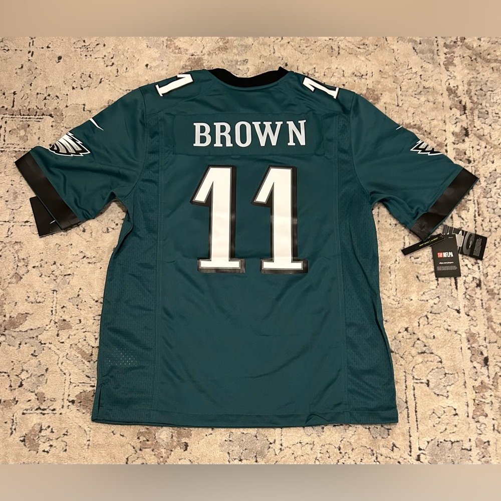 Nike Authentic On Field Philadelphia Eagles AJ Brown Green Jersey Men’s Size: L